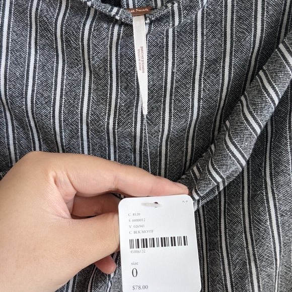 NWT Free People Grey Motif Asymmetrical Skirt - Picture 3 of 5